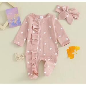 Baby Girl Valentine's Day Jumper With Headband